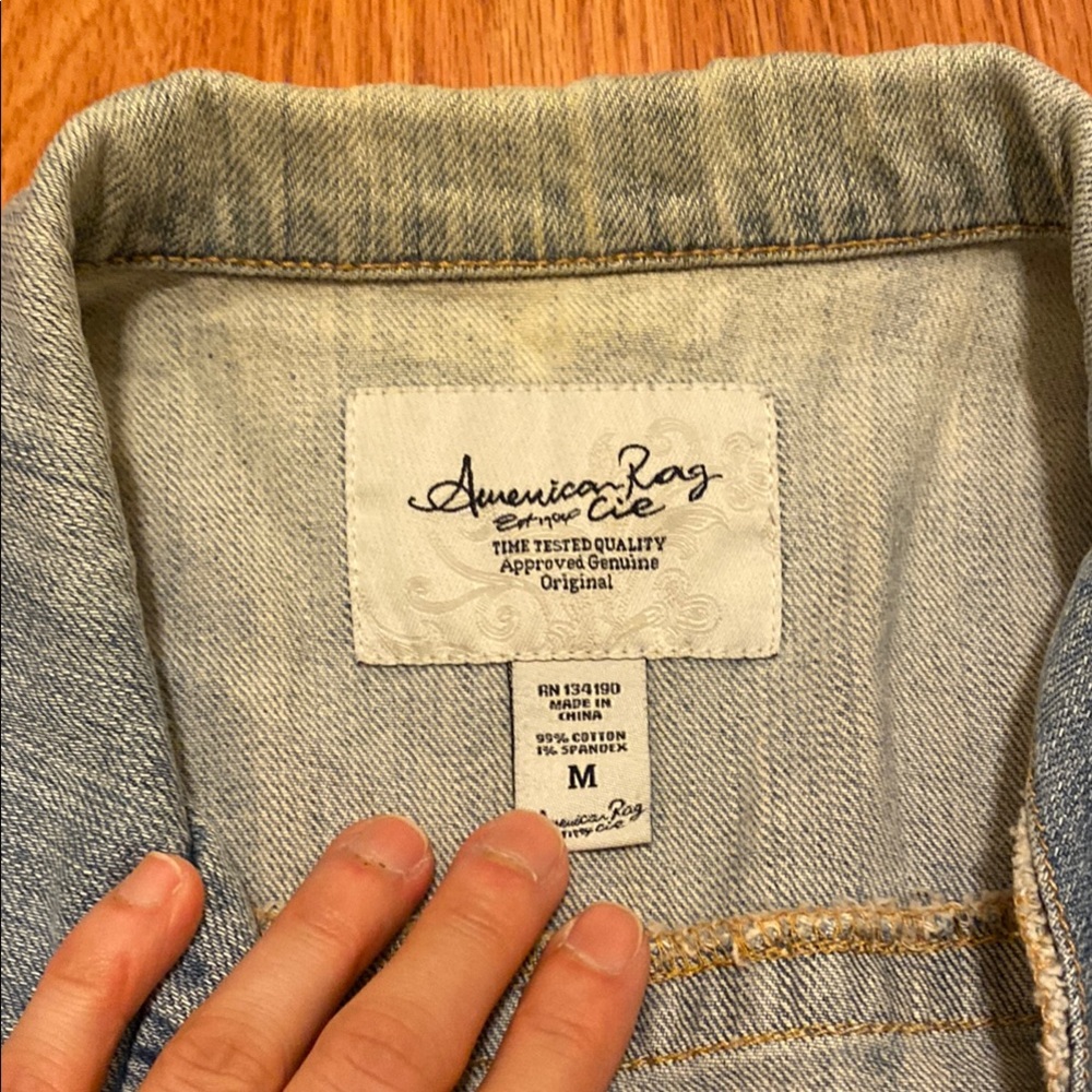 American Rag Women's Light Blue Denim Vest